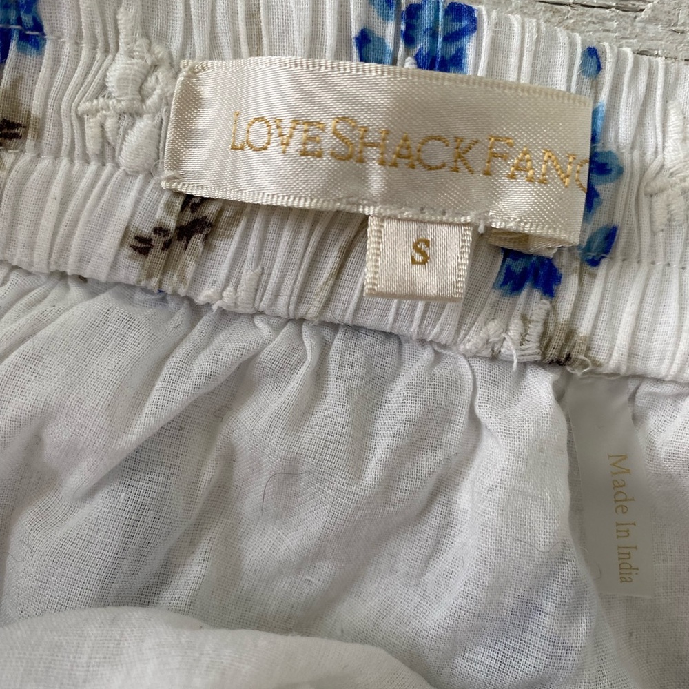 LoveShackFancy Becca Skirt Brilliant Blue Floral Sorority Cottage Core Romantic - Picture 8 of 12